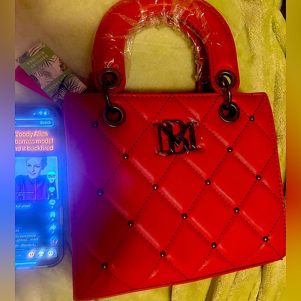SALE!!! Badgley Mischka Red Quilted Mini Bag